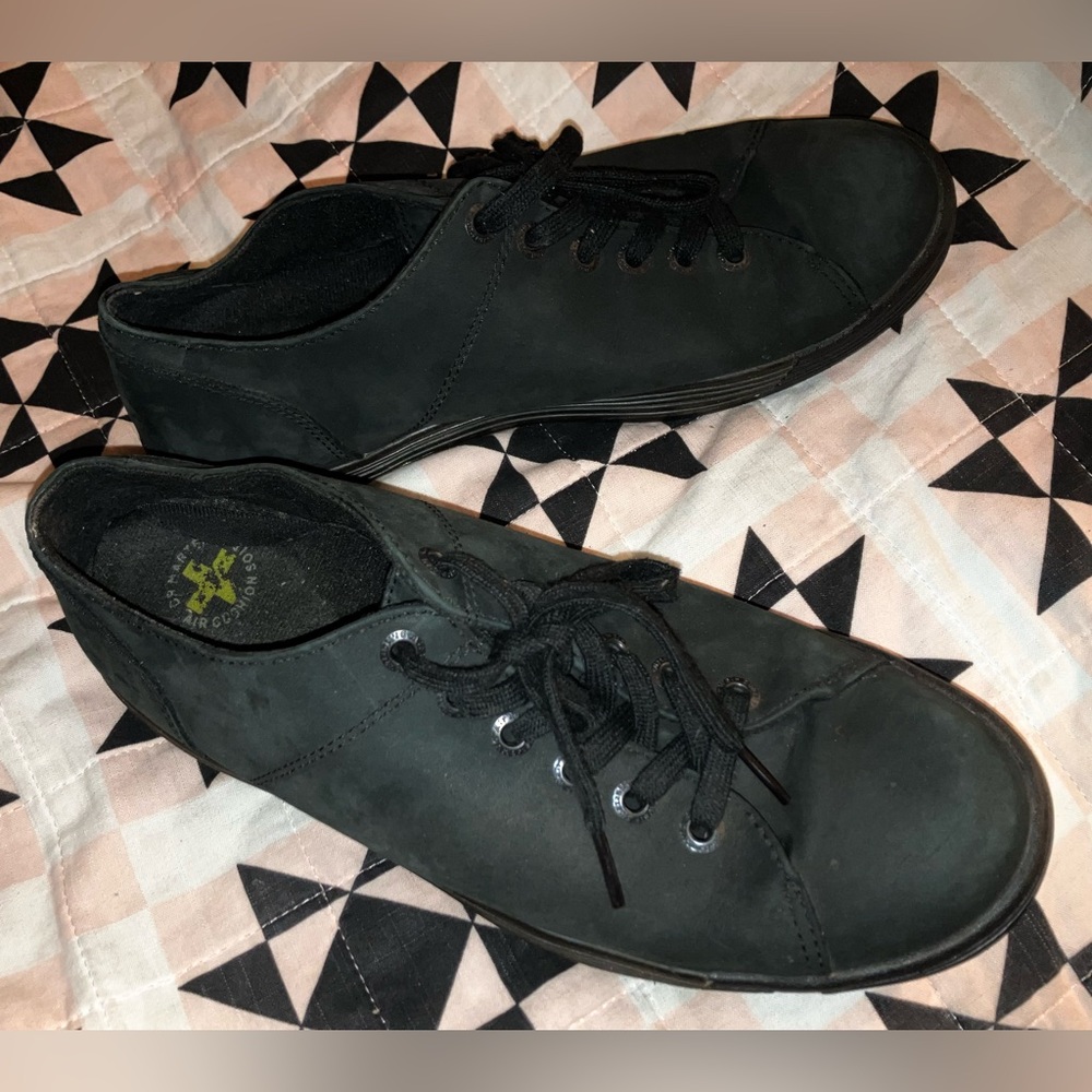 Dr Martens Shoes Mens Sz 11 Black Leather “Dante” Sneakers Docs Tie versatile NM